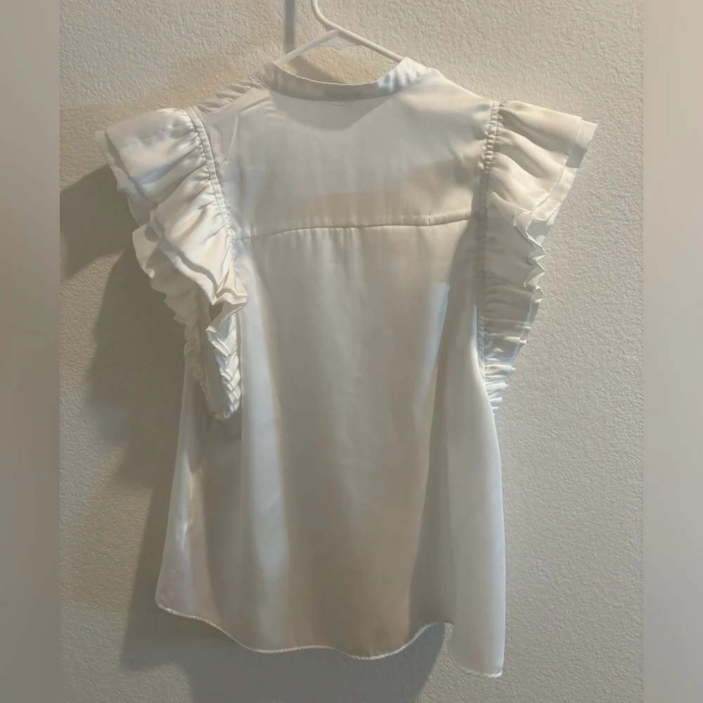 Express | Satin Ruffle Sleeve Blouse | Medium - Picture 5 of 5
